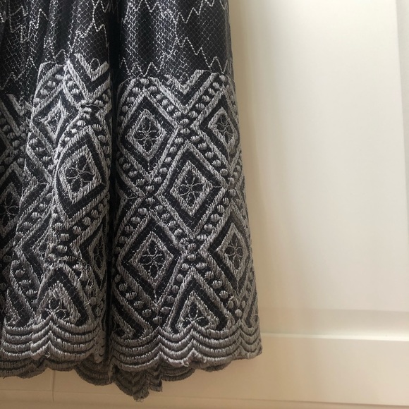 UO Pins & Needles Sheer Back Fit&Flare Dress - Picture 6 of 8